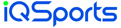 blue iQsports logo. football coaching software