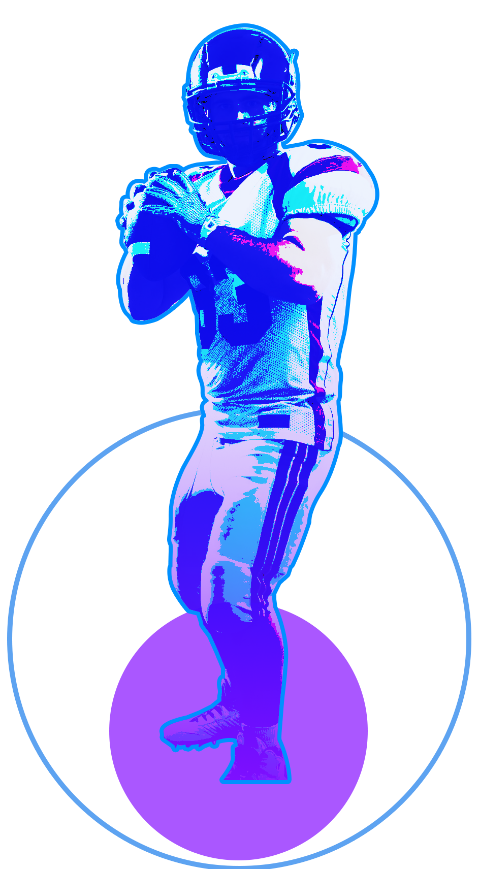 high school football quarterback throwing the ball